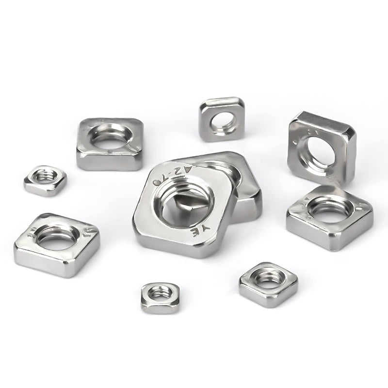 DIN562 Thin Square Nut M3 M4 M5 M6 M8 CLASS 4 304 Stainless Steel Galvanized Passivated for Bolts