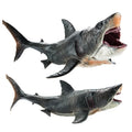 Zhiqu Large PVC Model Hollow Simulated Megalodon Shark and Tiger Boys' Marine Creatures Ornament Plastic Dinosaur Animals