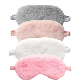 Soft Comfortable and Breathable Faux Fur Kids Eye Mask Soft Plush Animal Sleep Mask for Children Adults