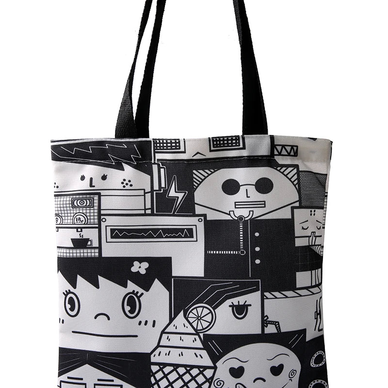 100% Polyester 12 oz Canvas Tote Bag 34x40cm Full Side Sublimation Printed Full Color Customized Cotton Webbing Handles