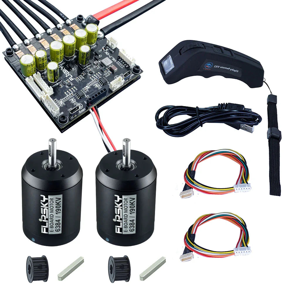 DIY Electric Skateboard Kit Flipsky 200A FSESC6.6 Plus + Remote VX2 Pro + 4000W Motor 6384