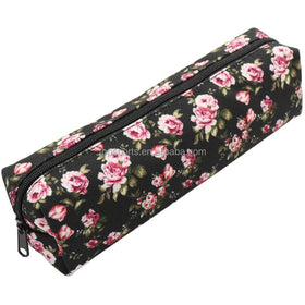 Custom Artistic Durable Canvas Pencil Case Pantone Color Matched Personalized Flower Print Waterproof Promotional Gift Business