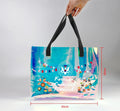 Fashionable Custom Logo Laser Holographic Iridescent Waterproof PVC Shopping Tote Bag