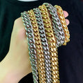 Wholesale Custom Hip Hop Cuban Curb Link Mens Miami Pure Gold 18k Gold Plated Figaro Chain Necklace Cuban Link Necklace