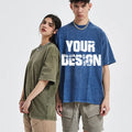Wholesale 100% Premium Cotton Acid Washed T Shirts Custom Logo Vintage Men's Tshirts Streetwear Heavyweight T Shirts