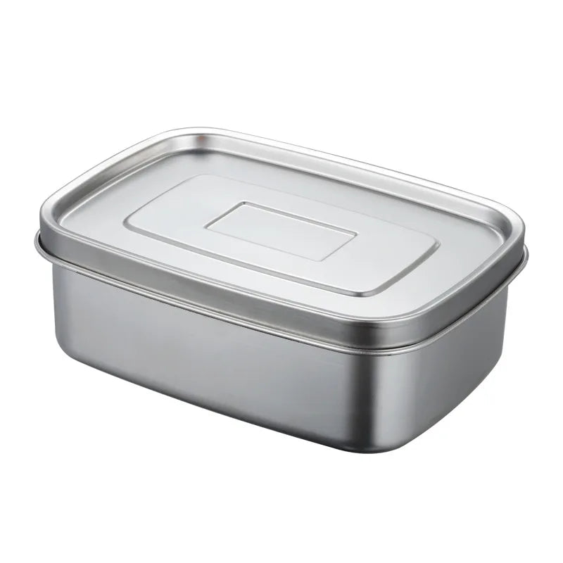 China Manufactory Biodegradable Leakproof Stainless Steel Bento Lunch Box Handle Dual Tier Steamable Freshness Preservation