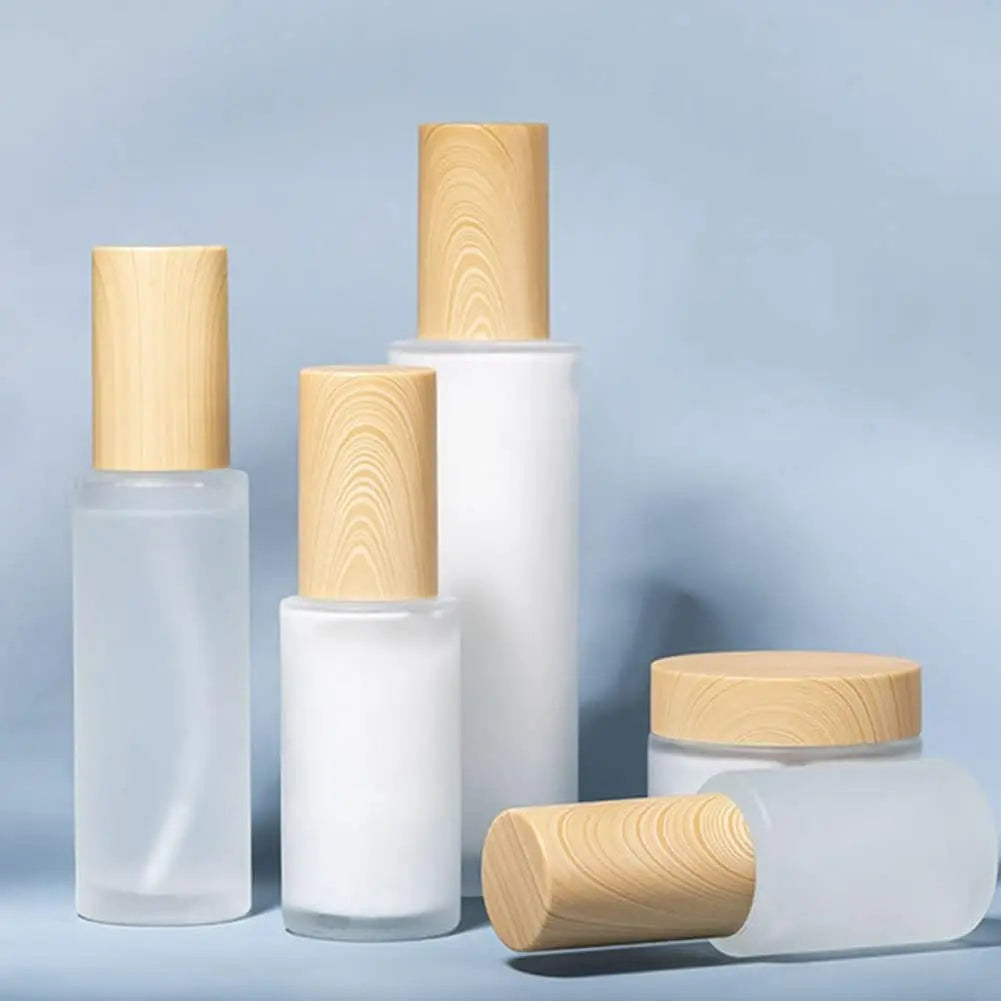 120ml Clear Frosted Matte Airless Spray Bottles Airless Pump Lotion Bottles Skin Care With Lid