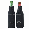 Drop Shipping Stock Neoprene Beer Bottle Insulator Sleeves with Ring Zipper Bottle Opener for 12 oz Bottles