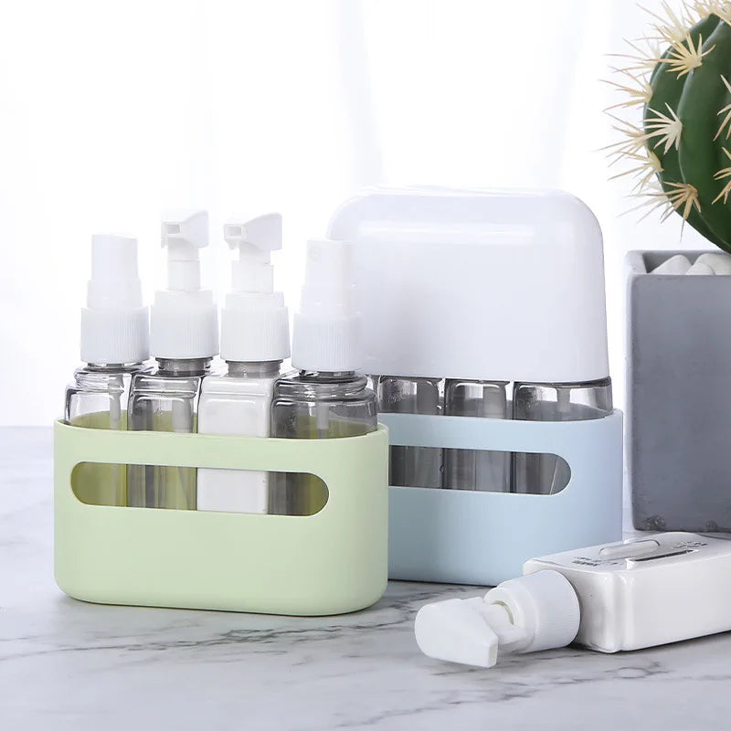 New Off-the-shelf Shampoo Shower Gel Toner Water Bottle Makeup Combination Set Travel with Mini Plastic Spray Bottle