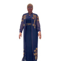Good Quality Women Ethiopian Dress Traditional Women Luxury Rhinestones Ankara Dress African Flax Womens Sets Two Piece