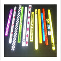 Wholesale Promotion Item Cute logo Wristband Yellow High Visibility Pvc Slap Wrap Wrist Bracelet Band Reflective Captain Armband