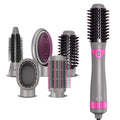 Hot Air Brush Multi-functional 5 in 1 Hot Air Brush Curling Tongs Interchangeable 5 in 1 Professional Hot Air Brush Hair Dryer