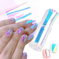 Nail Art Marble Holographic Cellophane  Summer Manicure Clear Design Aurora Foils Shattered Glass Paper Nail Foil Sticker