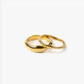 18K Gold Plate Stainless Steel Ring Double Layer Women Fashion Ring for Couples and Multi-Layer Women Finger Ring Manufacturer