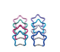 Camping Outdoor Backpack Colorful Star Shape Carabiner Aluminum Snap Quick Link Locking Karabiner Hanger Hook Buckle