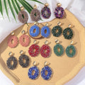 Hot Selling Hand Woven Seed Bead Water Drop Earrings Vintage Boho Style Round Beaded Earrings for Women