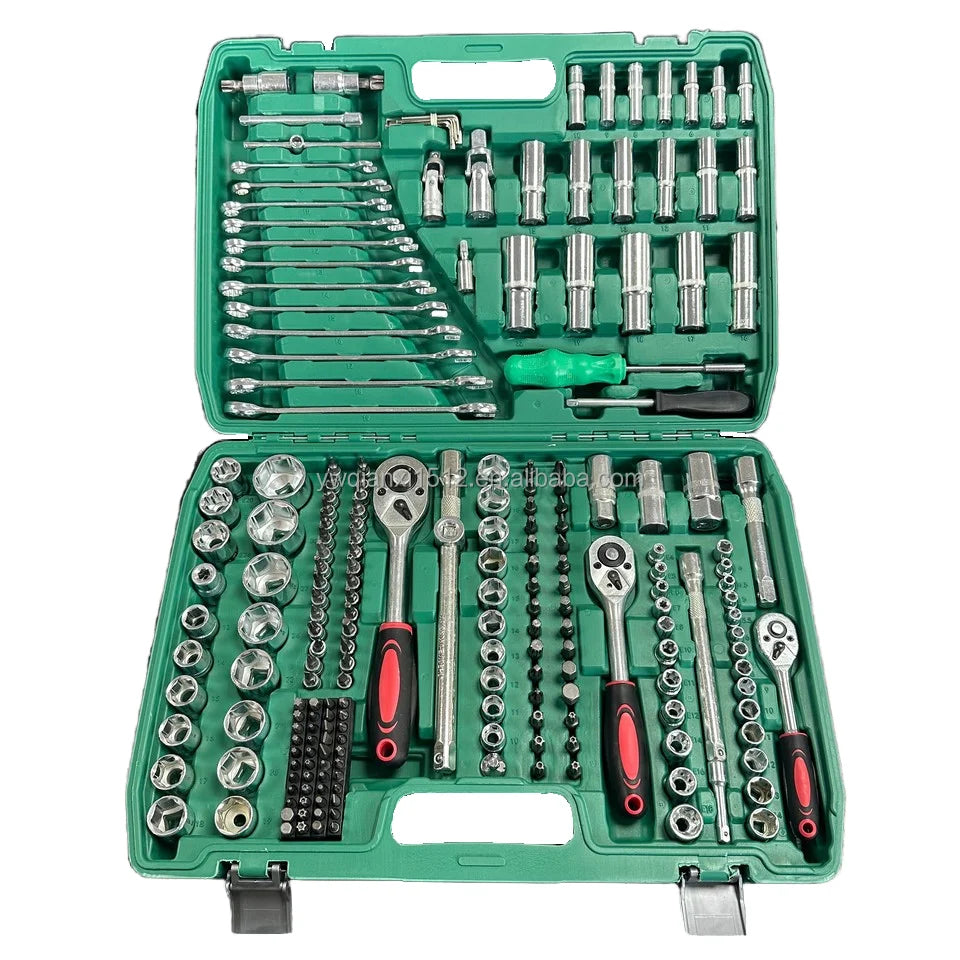 216pcs CR-V Multifunctional High-Torque Portable Wrench Kit Heat-Treated Combination Box Car Motorcycle Maintenance OEM