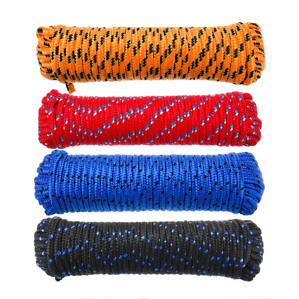 Outdoor Durable Multi-Purpose High-Strength Nylon Braided Rope Cord with High Breaking Force and Custom Diameter