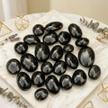 Wholesale High Quality Healing Crystal Crafts Natural Black Tourmaline Quartz Palm Stone for Home Decoration