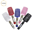 Women Hair Scalp Massage Comb Bristle Nylon Hairbrush Curly Detangle Hair Brush for Salon Hairdressing Tools