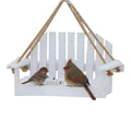 Durable Garden Birdhouse Large Capacity 3 Lbs Weatherproof Original Wood Birdfeeder Hanging Bamboo Landing Trays for Living Room