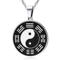 OEM ODM Chinese Traditional Yinyang Mood Pendant Necklace Stainless Steel Necklace for Men