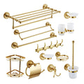 Bathroom Accessories Solid Brass Chrome Eco-Friendly Midcentury Design Toilet Paper Holder Towel Rack Tissue Bath Hardware Set