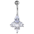Fashion Piercing Belly Button Rings Marquise CZ Navel Piercing Stainless Steel Body Jewelry Wholesale
