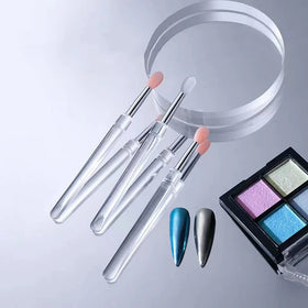 Misscheering Nail Art Portable Silicone Lip Brush With Cover Soft Lip Balm Applicator Lipstick Lip Gloss Makeup Brushes