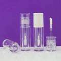 Wholesale Luxury New Round Lip Oil Packaging Custom Label Lip Gloss Tubes Packaging with Screw Cap Brush