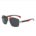 Classic Square Double Bridge High End Aluminum Driving Mens UV400 Sunglasses Polarized