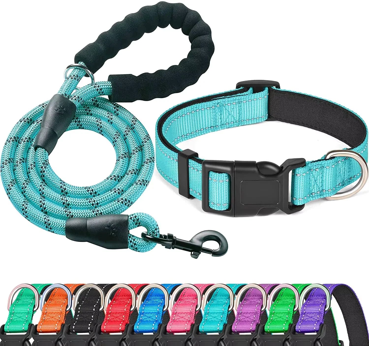Wholesale Adjustable Reflective Nylon Dog Collar for Small Middle Large Dogs Cats