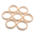 Tailai 3Pcs Unfinished Blank Wood Bangle Bracelets Natural Round Wood Ring Wooden Circle for DIY Painting Craft Jewelry Making