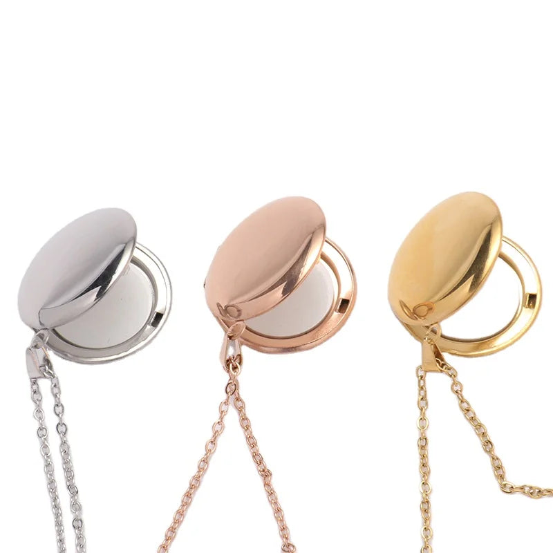 Personalized Steel Sublimation Blank Round Shaped Custom Logo Pendant Box DIY Family Photo Frame Locket Necklace