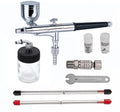 BT-134T Double Action Copper Paint Cake Airbrush Kit 0.2-0.5mm Nozzles 7/22ml Cup 35/110ml Bottle Gravity/Suction Feed