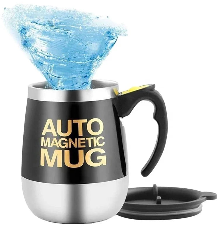 Self Stirring Mug Tea Electric Auto Mixing Cup Magnetic Sublimation Stainless Steel Coffee Cup with Handle