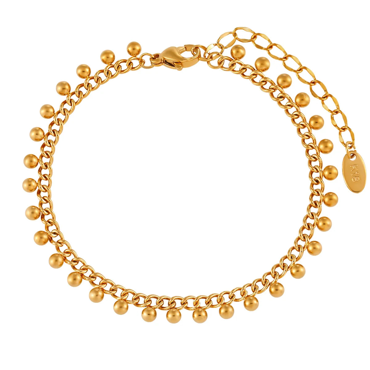 European American Style Stainless Steel Hand Jewelry for Women Cross-Border Exotic Bead Bracelet Fashion Chain Link Bracelets