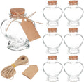Heart Shaped 150ml Glass Water Bottle with Cork Lid Hot Stamped Snack Candy & Cookie Storage for Travel Souvenir