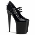 20 cm Black Super High Heel Platform Club Pole Dance Gothic Transvestite Men's Anti String Large Fashion High Heels