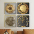Living Room Abstract Gold Foil Luxury Poster Modern Wall Paintings Home Decor Luxury Framed Wall Art