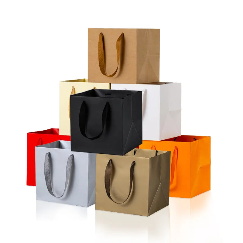 Custom for Gift Paper Bag Recycled Brown Paper Bag with logo Printed Kraft Paper Bag