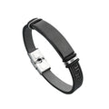 Simple Fashion Charm Bracelets for Men and Women New Smooth Stainless Steel and DIY Leather for Couples