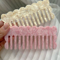 SAIYII  Customized Cellulose Acetate Comb Wide Tooth Anti Static Detangle Acetic Acid 4MM Shower Wet Dry Hair Combs for Women