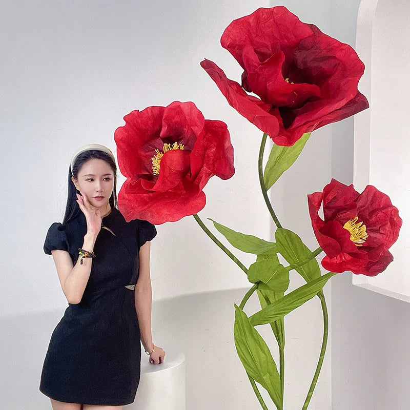 L913 Wholesale Wedding White Giant Flower Decoration Giant Artificial Flower Wedding Shop Store Display Giant Paper Flowers