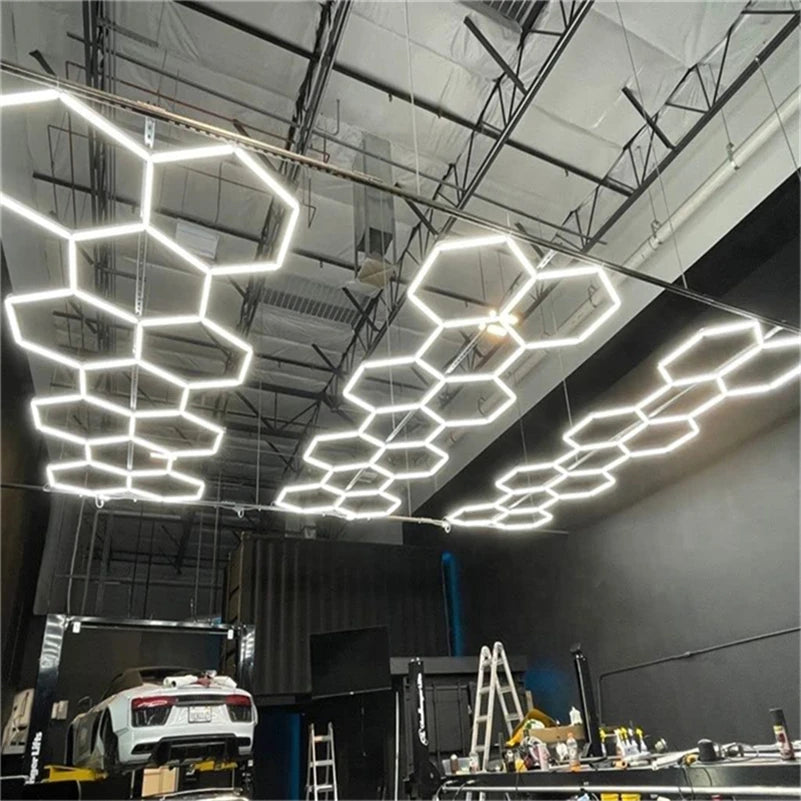China Made Honeycomb Lights on Wall Led Light Channel for Car Workshop Garage Led Light