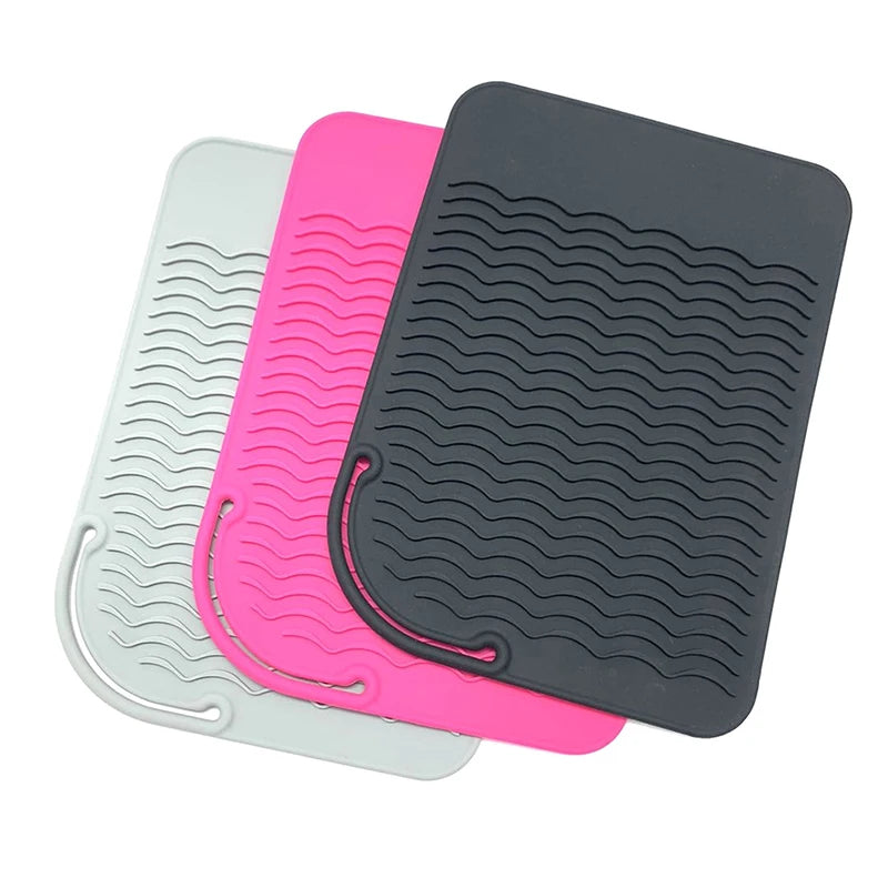 Portable Eco-Friendly Silicone Heat Resistant Mat 23x16.7cm New Flat Iron Curling Iron Tool Holder American Modern Household Pad