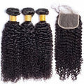 Foxen Raw Burmese Curly Hair Bundles Natural Hair Extensions Wholesale Double Drawn Human Hair Bundles with Lace Closure