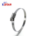 50mm W1 W2 W4 Stainless Steel German Hose Clamps with Polished Smooth Belt for Pipe Connection (Inch)