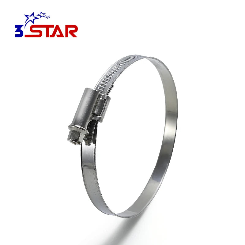 50mm W1 W2 W4 Stainless Steel German Hose Clamps with Polished Smooth Belt for Pipe Connection (Inch)
