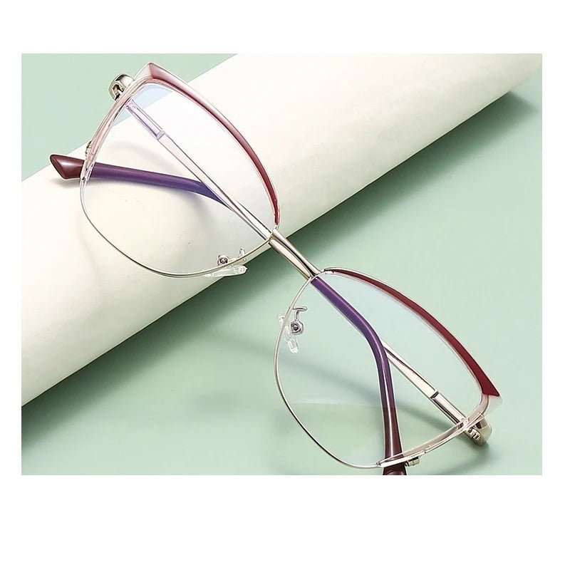MK2310251 High Quality Custom Blue Light Blocking Cat Eye Spring Hinge Flexible Hinged Frame Optical Eyeglasses Frames